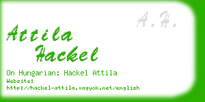 attila hackel business card